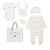 G13160NB: Baby Unisex Giraffe & Elephant 6 Piece Mesh Bag Gift Set (NB-6 Months)